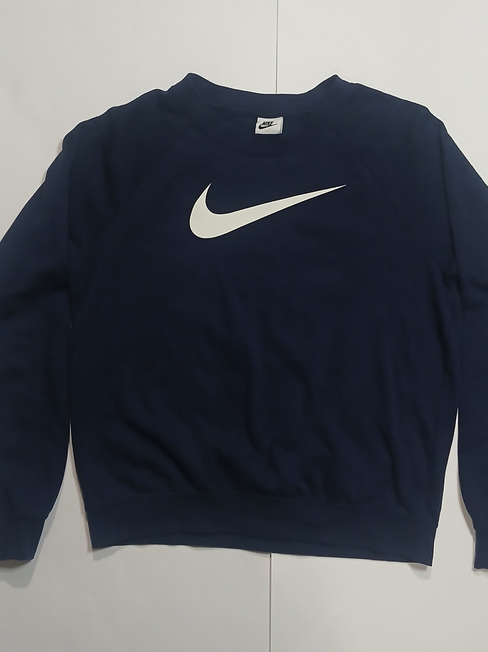 Nike Navy Crewneck Sweatshirt with White Swoosh